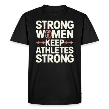 Certified Athletic Trainer Girl Athlete Workout - Men's Premium Organic T-Shirt - black - Front - Nico (187cm)