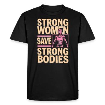 Certified Athletic Trainer Girl Athlete Workout - Men's Premium Organic T-Shirt - black - Front - Nico (187cm)