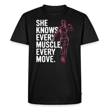 Certified Athletic Trainer Girl Athlete Workout - Men's Premium Organic T-Shirt - black - Front - Nico (187cm)