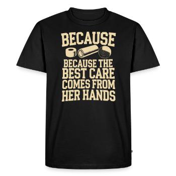 Certified Athletic Trainer Girl Athlete Workout - Men's Premium Organic T-Shirt - black - Front - Nico (187cm)
