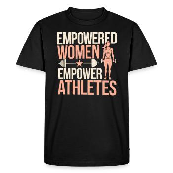 Certified Athletic Trainer Girl Athlete Workout - Men's Premium Organic T-Shirt - black - Front - Nico (187cm)