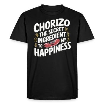 Chorizo Cuisine mexicaine Cuisine mexicaine Foodie Saucisse - T-shirt Premium bio Homme - noir - Devant - Nico (187cm)