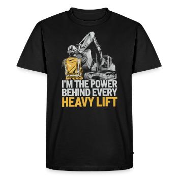 Heavy Equipment Operator Job Construction Worker - Men's Premium Organic T-Shirt - black - Front - Nico (187cm)
