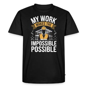 Structural Engineer Job Structural Engineering - Men's Premium Organic T-Shirt - black - Front - Nico (187cm)