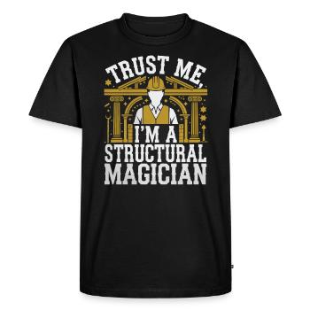 Structural Engineer Job Structural Engineering - Men's Premium Organic T-Shirt - black - Front - Nico (187cm)