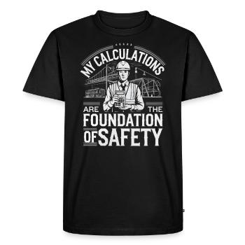 Structural Engineer Job Structural Engineering - Men's Premium Organic T-Shirt - black - Front - Nico (187cm)