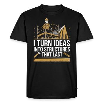 Structural Engineer Job Structural Engineering - Men's Premium Organic T-Shirt - black - Front - Nico (187cm)