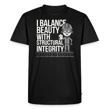 Structural Engineer Job Structural Engineering - Men's Premium Organic T-Shirt - black - Front - Nico (187cm)