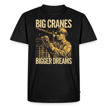 Crane Operator Job Profession Construction Worker - Men's Premium Organic T-Shirt - black - Front - Nico (187cm)