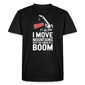 Crane Operator Job Profession Construction Worker - Men's Premium Organic T-Shirt - black - Front - Nico (187cm)