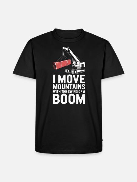 Beruf Kranführer Beruf Bauarbeiter - Männer Premium Bio T-Shirt - Schwarz