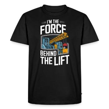 Grutier Métier Ouvrier du bâtiment - T-shirt Premium bio Homme - noir - Devant - Nico (187cm)