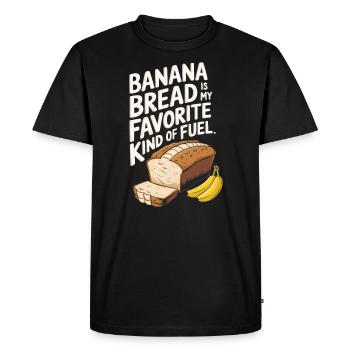 Banana Bread Eater Food Lover Breakfast Foodie - Men's Premium Organic T-Shirt - black - Front - Nico (187cm)