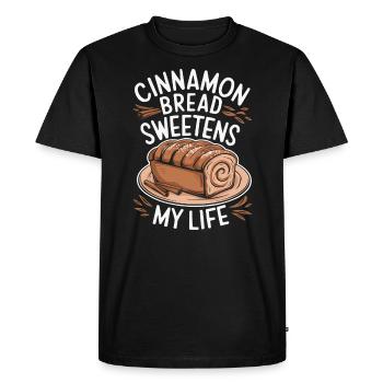 Cinnamon Bread Food Lover Cinnamon Roll Foodie - Men's Premium Organic T-Shirt - black - Front - Nico (187cm)