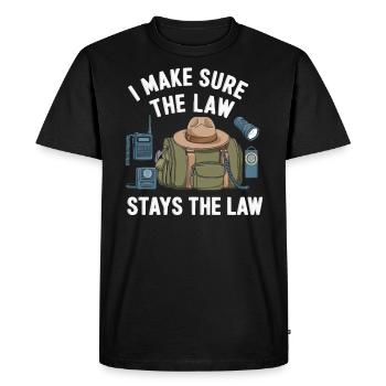 Emplois d’agent des douanes et de la protection des frontières dans les aéroports - T-shirt Premium bio Homme - noir - Devant - Nico (187cm)