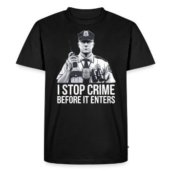 Emplois d’agent des douanes et de la protection des frontières dans les aéroports - T-shirt Premium bio Homme - noir - Devant - Nico (187cm)