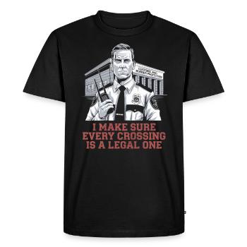 Emplois d’agent des douanes et de la protection des frontières dans les aéroports - T-shirt Premium bio Homme - noir - Devant - Nico (187cm)