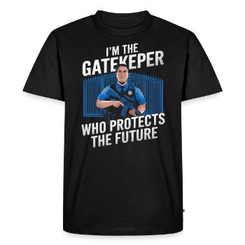 Emplois d’agent des douanes et de la protection des frontières dans les aéroports - T-shirt Premium bio Homme - noir - Devant - Nico (187cm)