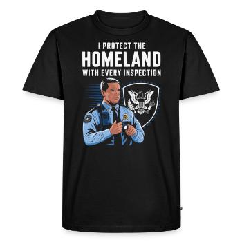 Emplois d’agent des douanes et de la protection des frontières dans les aéroports - T-shirt Premium bio Homme - noir - Devant - Nico (187cm)