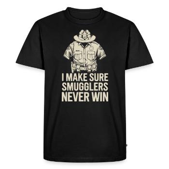 Emplois d’agent des douanes et de la protection des frontières dans les aéroports - T-shirt Premium bio Homme - noir - Devant - Nico (187cm)