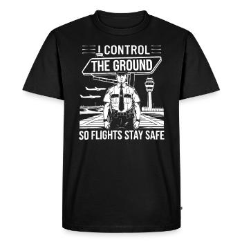 Airport Police Officer Aviation Careers Job - Men's Premium Organic T-Shirt - black - Front - Nico (187cm)