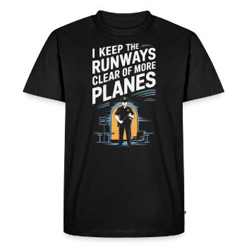 Airport Police Officer Aviation Careers Job - Men's Premium Organic T-Shirt - black - Front - Nico (187cm)