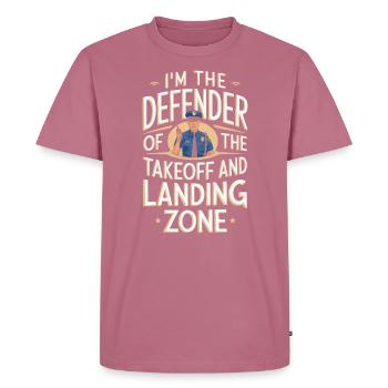 Agent de police aéroportuaire Aviation Carrières Emploi - T-shirt Premium bio Homme - mauve - Devant - Nico (187cm)