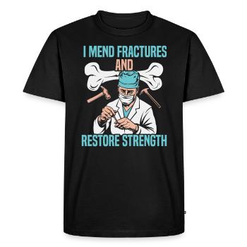 Chirurgien orthopédiste Médecine médicale Orthopédique - T-shirt Premium bio Homme - noir - Devant - Nico (187cm)