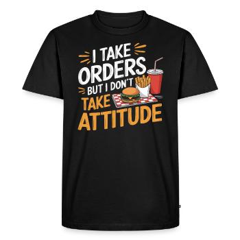 Opérateur au volant Profession Restauration rapide - T-shirt Premium bio Homme - noir - Devant - Nico (187cm)