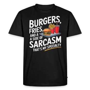 Opérateur au volant Profession Restauration rapide - T-shirt Premium bio Homme - noir - Devant - Nico (187cm)
