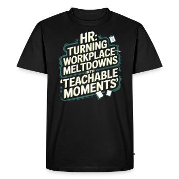 Gestionnaire des ressources humaines Ressources humaines Employé Milieu de travail Drame - T-shirt Premium bio Homme - noir - Devant - Nico (187cm)