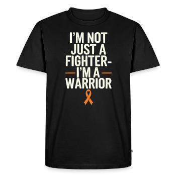 Ruban orange Sensibilisation à la leucémie myéloïde aiguë - T-shirt Premium bio Homme - noir - Devant - Nico (187cm)