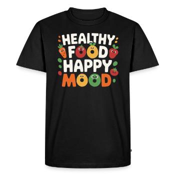 Habitudes alimentaires saines pour les enfants Manger vert - T-shirt Premium bio Homme - noir - Devant - Nico (187cm)