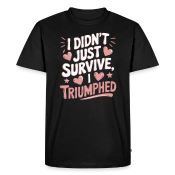 Survivant du cancer Chimiothérapie Vaincre le cancer - T-shirt Premium bio Homme - noir - Devant - Nico (187cm)