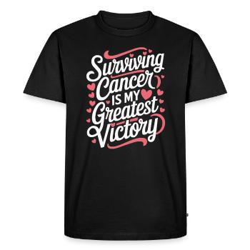 Survivant du cancer Chimiothérapie Vaincre le cancer - T-shirt Premium bio Homme - noir - Devant - Nico (187cm)