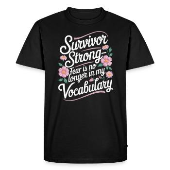 Survivant du cancer Chimiothérapie Vaincre le cancer - T-shirt Premium bio Homme - noir - Devant - Nico (187cm)