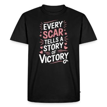 Survivant du cancer Chimiothérapie Vaincre le cancer - T-shirt Premium bio Homme - noir - Devant - Nico (187cm)