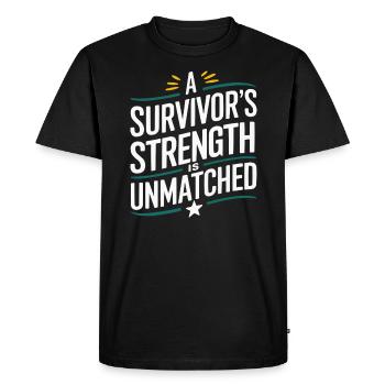 Survivant du cancer Chimiothérapie Vaincre le cancer - T-shirt Premium bio Homme - noir - Devant - Nico (187cm)