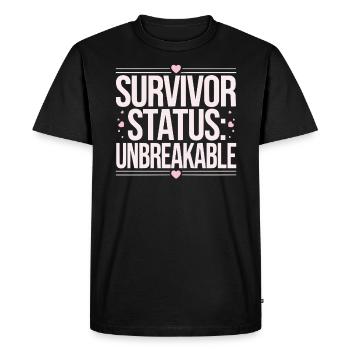 Survivant du cancer Chimiothérapie Vaincre le cancer - T-shirt Premium bio Homme - noir - Devant - Nico (187cm)