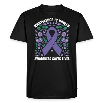Trouble de la conscience du déficit en alpha-1 antitrypsine - T-shirt Premium bio Homme - noir - Devant - Nico (187cm)