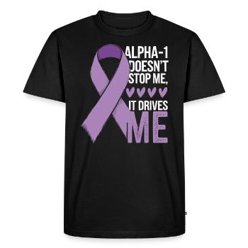 Trouble de la conscience du déficit en alpha-1 antitrypsine - T-shirt Premium bio Homme - noir - Devant - Nico (187cm)