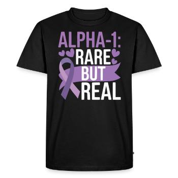 Trouble de la conscience du déficit en alpha-1 antitrypsine - T-shirt Premium bio Homme - noir - Devant - Nico (187cm)