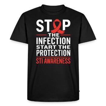 STI Awareness Sexually Transmitted Infections - Men's Premium Organic T-Shirt - black - Front - Nico (187cm)