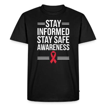 STI Awareness Sexually Transmitted Infections - Men's Premium Organic T-Shirt - black - Front - Nico (187cm)