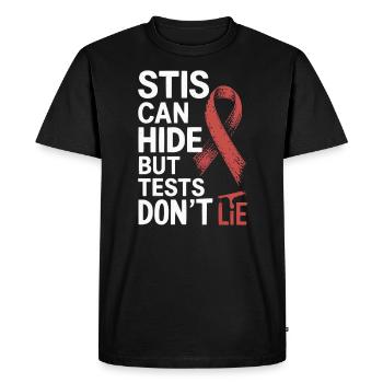 STI Awareness Sexually Transmitted Infections - Men's Premium Organic T-Shirt - black - Front - Nico (187cm)