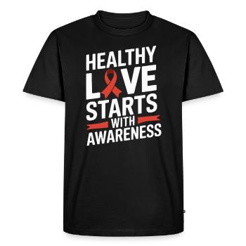 STI Awareness Sexually Transmitted Infections - Men's Premium Organic T-Shirt - black - Front - Nico (187cm)