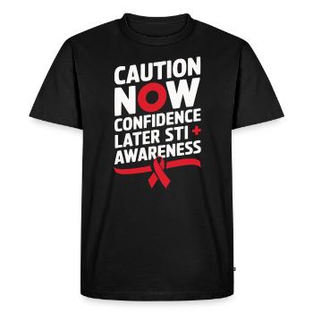 STI Awareness Sexually Transmitted Infections - Men's Premium Organic T-Shirt - black - Front - Nico (187cm)