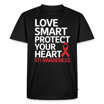 STI Awareness Sexually Transmitted Infections - Men's Premium Organic T-Shirt - black - Front - Nico (187cm)