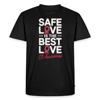 STI Awareness Sexually Transmitted Infections - Men's Premium Organic T-Shirt - black - Front - Nico (187cm)