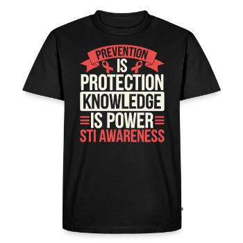 STI Awareness Sexually Transmitted Infections - Men's Premium Organic T-Shirt - black - Front - Nico (187cm)